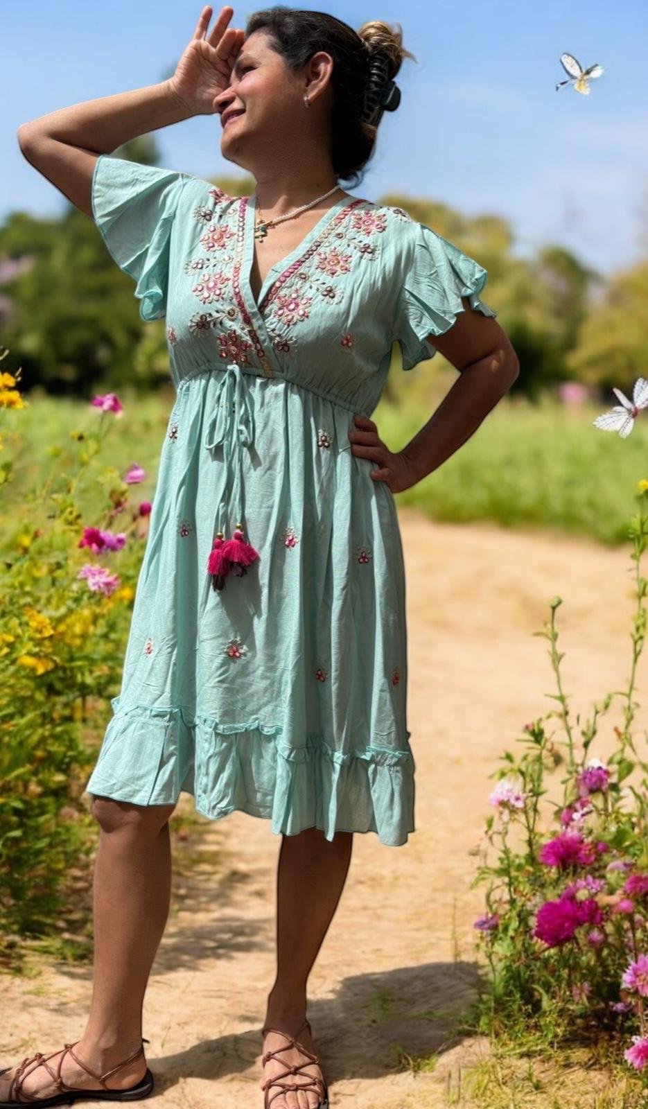 Vestido casual bordado Esperanza