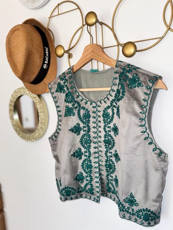 Chaleco aterciopelado Grey - Imagen 2