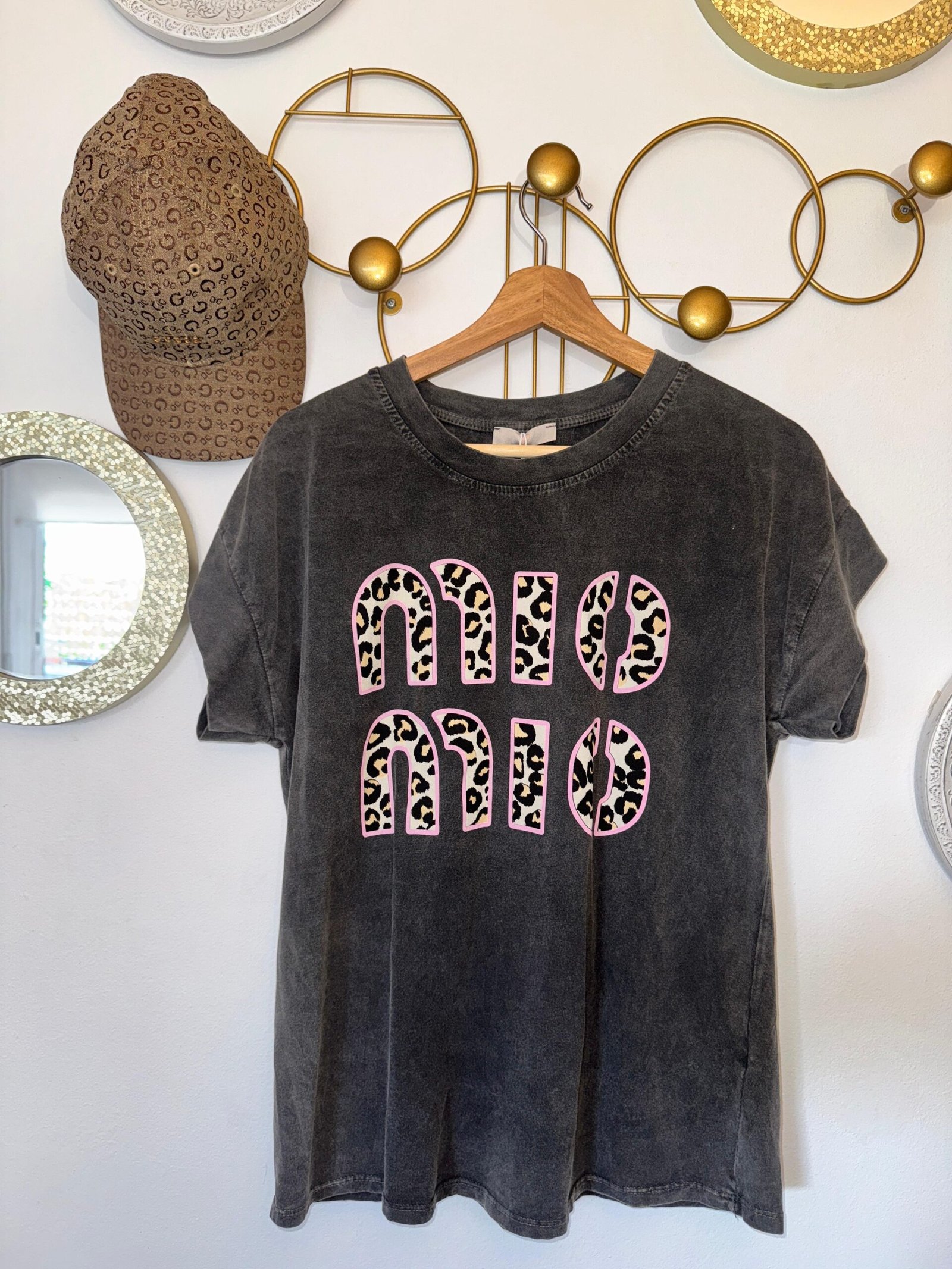 Franela Letras Animal Print